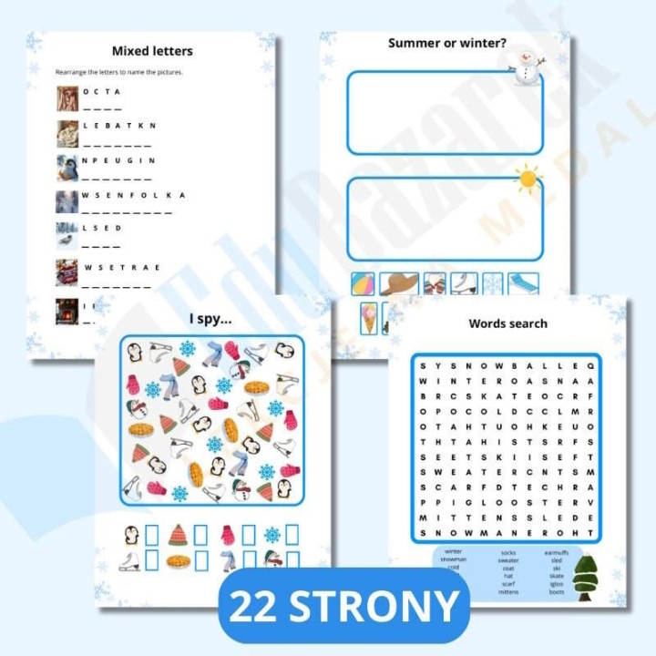 Winter Worksheets - zimowe karty pracy - EduBazarek