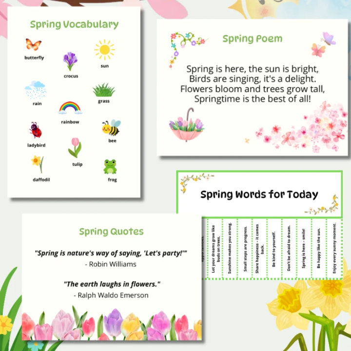 Gazetka Ścienna Spring (pdf) - język angielski - EduBazarek