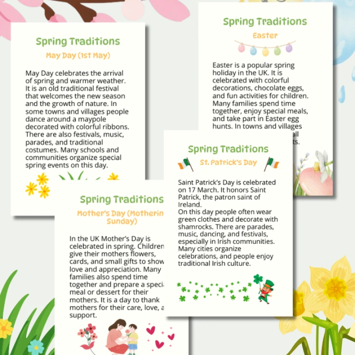 Gazetka Ścienna Spring (pdf) - język angielski - EduBazarek