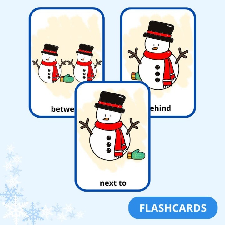 Snowman Day - Prepositions - EduBazarek