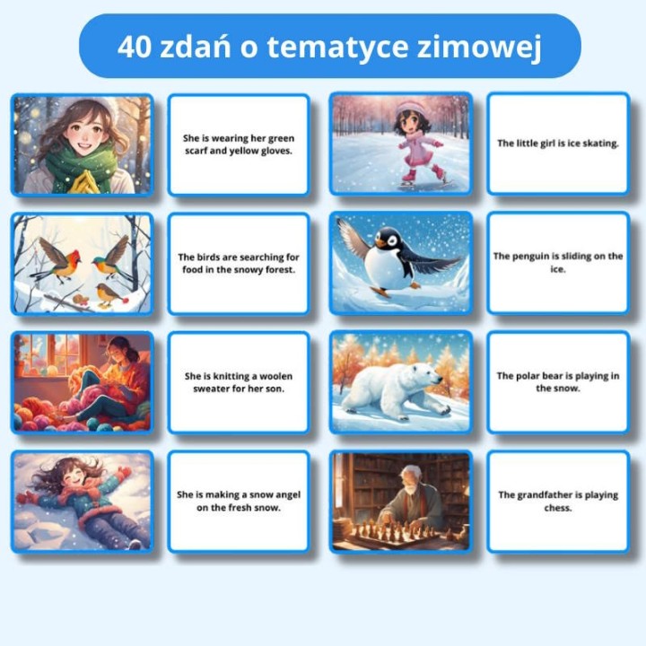 Winter Sentences in Present Continuous - EduBazarek