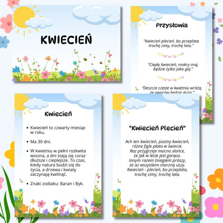 Gazetka ścienna Kwiecień (pdf) - EduBazarek