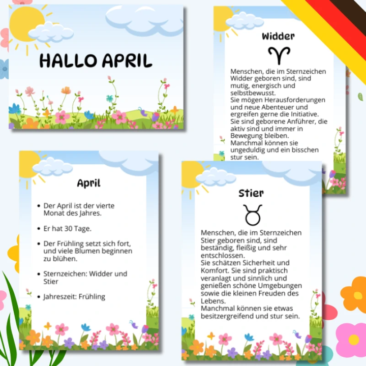 Gazetka Ścienna Hallo April (pdf) - język niemiecki - EduBazarek