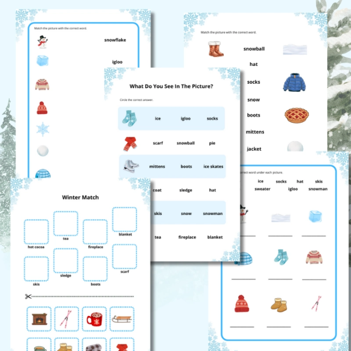 Winter Worksheets - język angielski - EduBazarek
