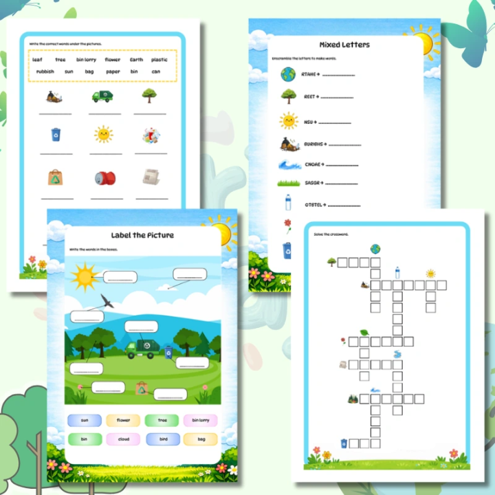 Earth Day Worksheets (pdf) - EduBazarek