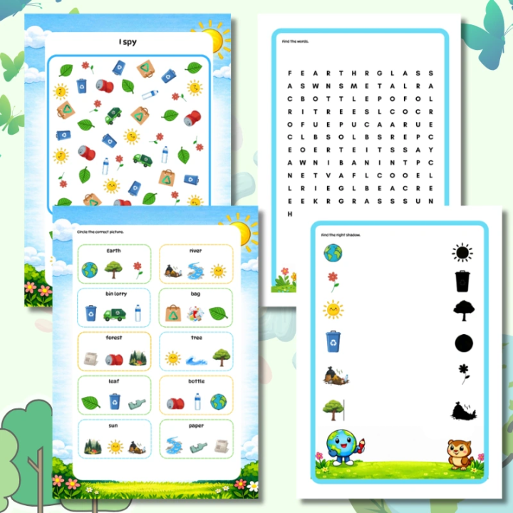Earth Day Worksheets (pdf) - EduBazarek