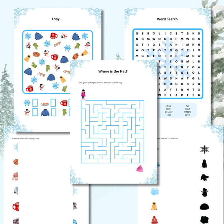 Winter Worksheets - język angielski - EduBazarek