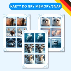 Zestaw do nauki niemieckiego Tiere der Arktis – Flashcards, gry i zagadki dla dzieci