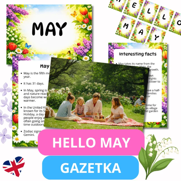 Gazetka Ścienna Hello May (pdf) - język angielski - EduBazarek
