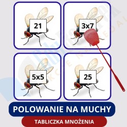 Polowanie na muchy – zabawna pomoc dydaktyczna do nauki tabliczki mnożenia