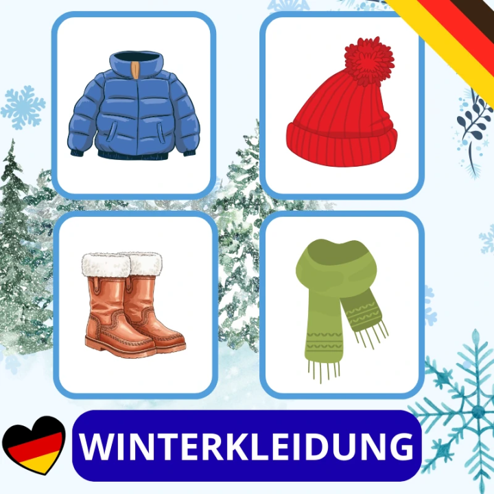 Zestaw Winterkleidung - język niemiecki - EduBazarek
