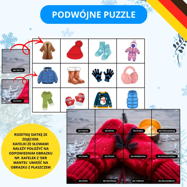 Zestaw Winterkleidung - język niemiecki - EduBazarek