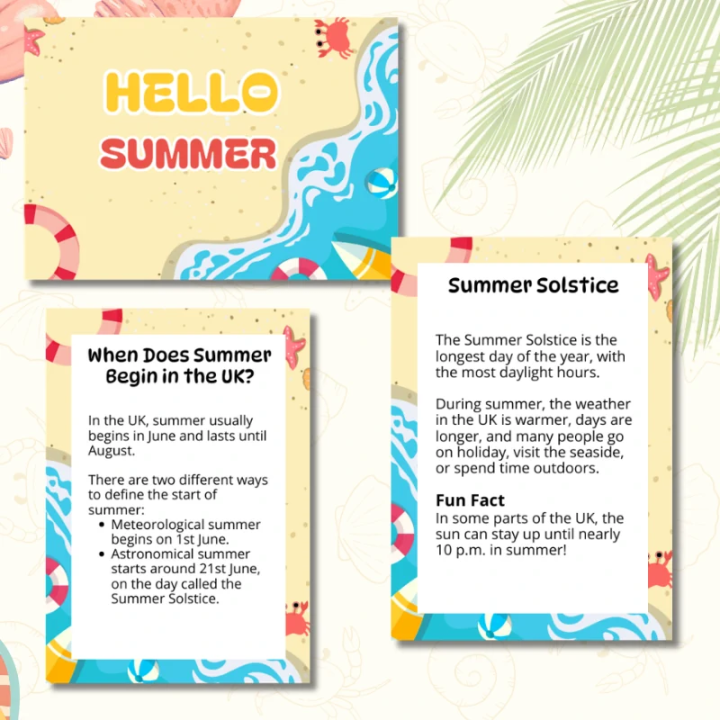 Gazetka ścienna Summer (pdf) - język angielski - EduBazarek