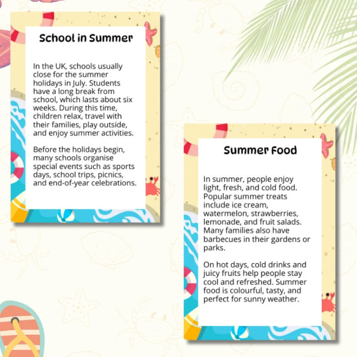 Gazetka ścienna Summer (pdf) - język angielski - EduBazarek