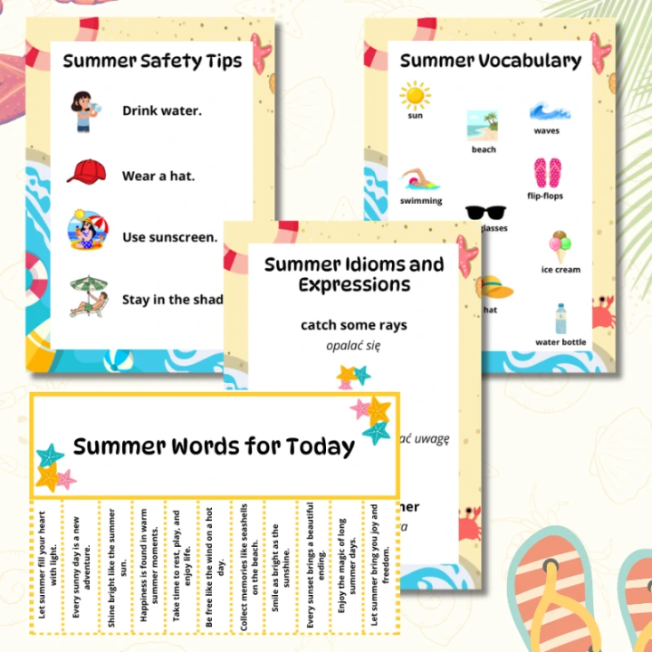 Gazetka ścienna Summer (pdf) - język angielski - EduBazarek