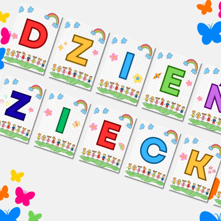 Napis ozdobny „Dzień Dziecka” (pdf) - EduBazarek