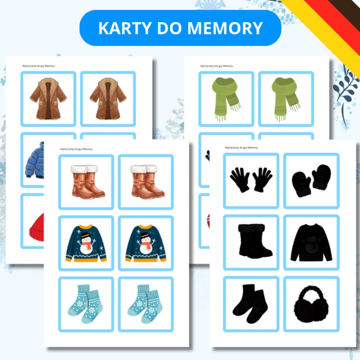 Zestaw Winterkleidung - język niemiecki - EduBazarek