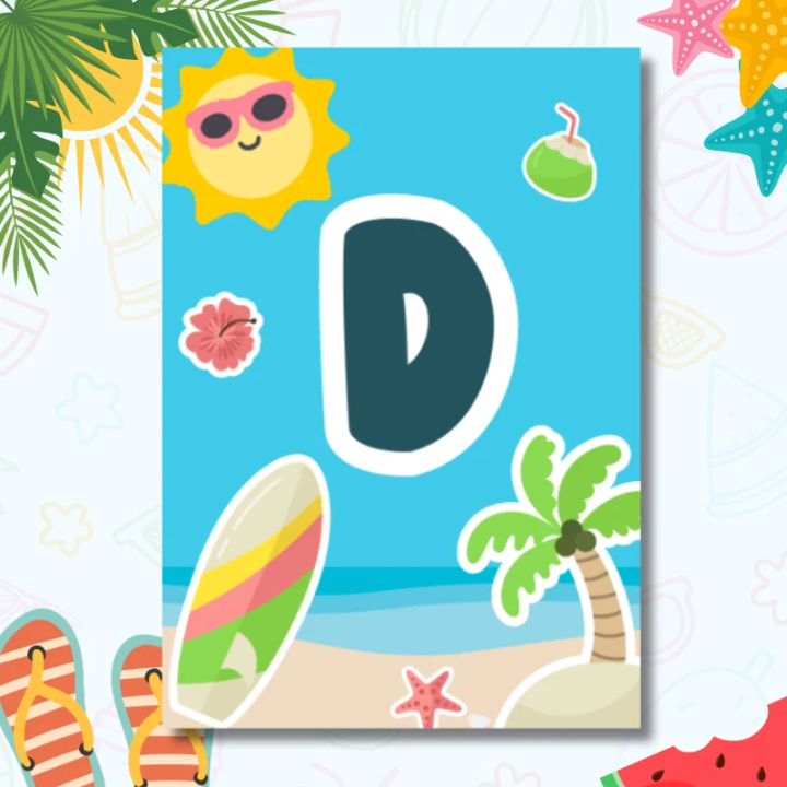 Napis ozdobny do druku A4 „Do zobaczenia po wakacjach” – dekoracja dla nauczycieli i szkół (PDF)