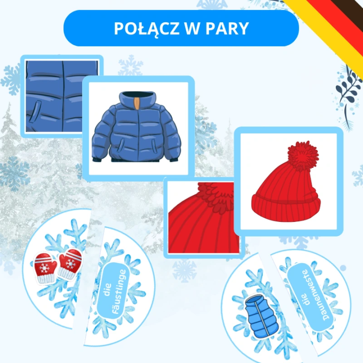 Zestaw Winterkleidung - język niemiecki - EduBazarek