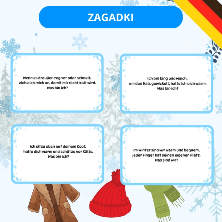Zestaw Winterkleidung - język niemiecki - EduBazarek