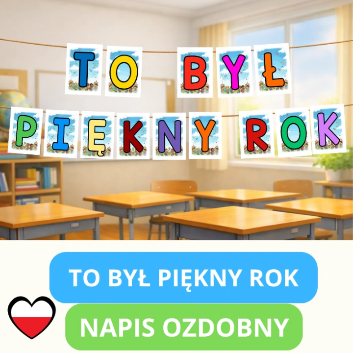 To był piękny rok – napis dekoracyjny A4 do druku