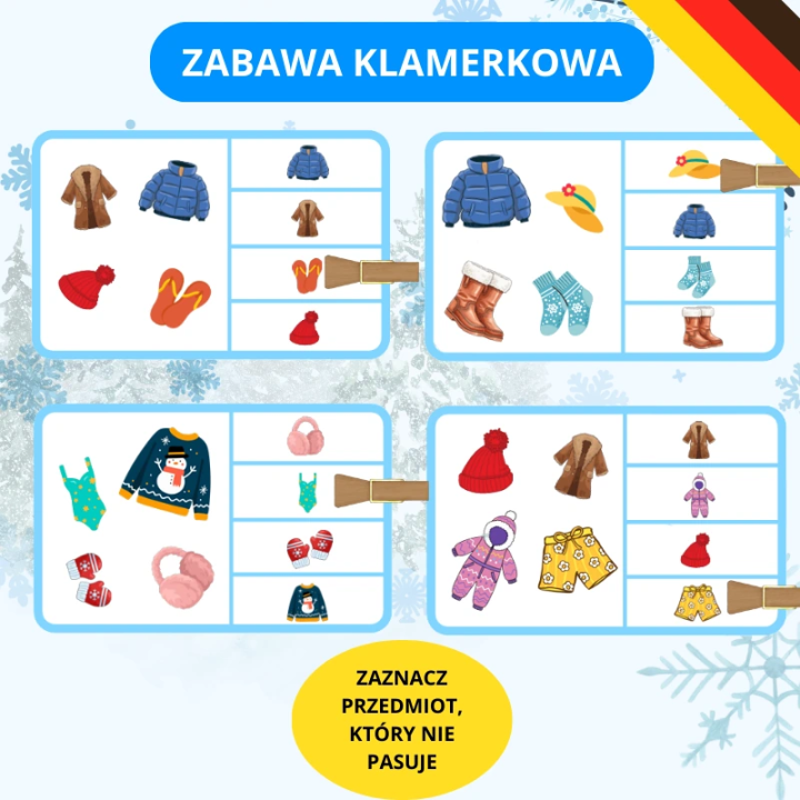 Zestaw Winterkleidung - język niemiecki - EduBazarek