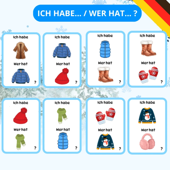 Zestaw Winterkleidung - język niemiecki - EduBazarek