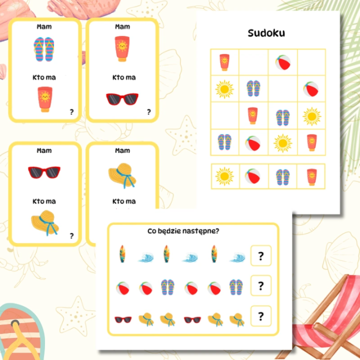 Zestaw Edukacyjny Lato (pdf) - gry i zabawy - EduBazarek