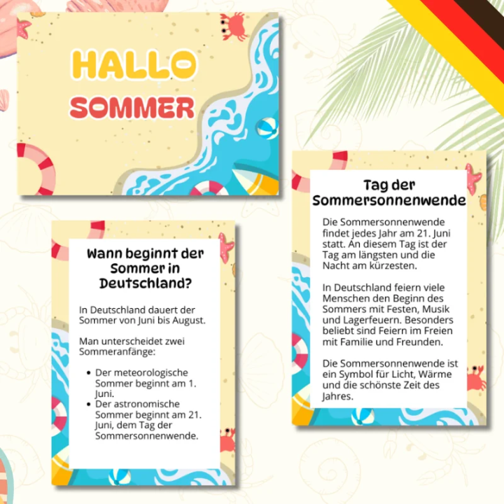 Sommer - gazetka ścienna szkolna (pdf) - język niemiecki