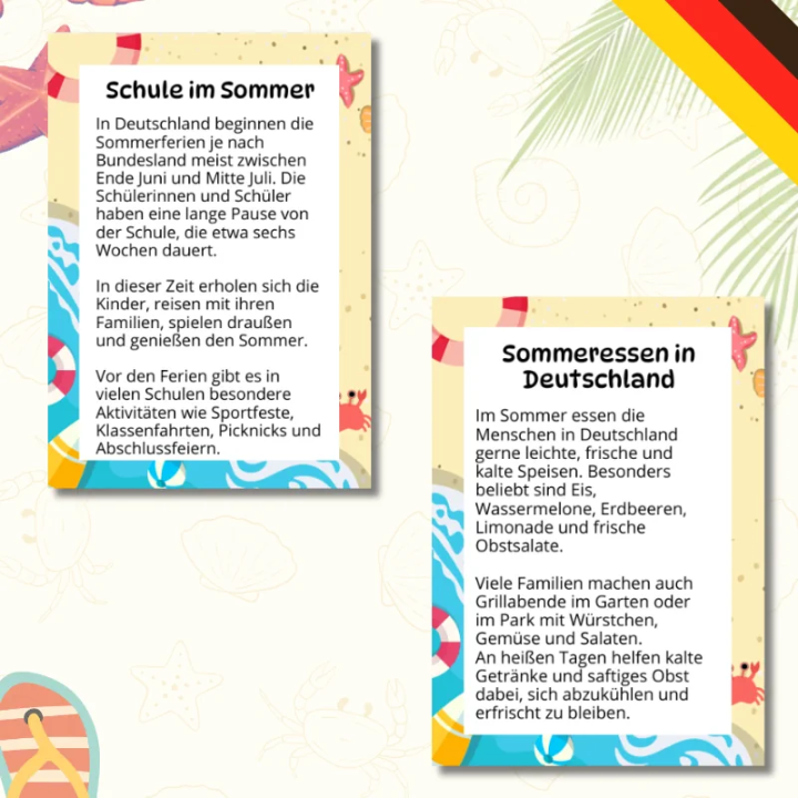 Sommer - gazetka ścienna szkolna (pdf) - język niemiecki