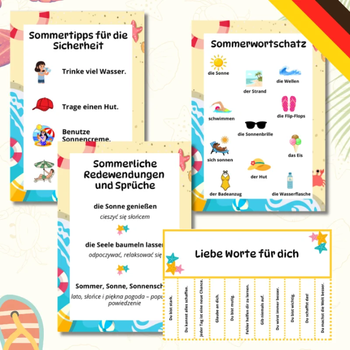 Sommer - gazetka ścienna szkolna (pdf) - język niemiecki