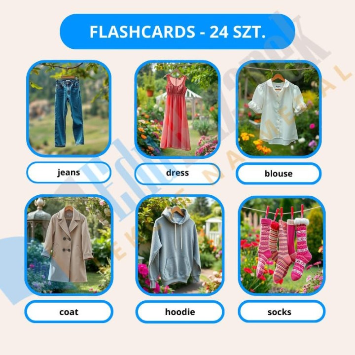 Zestaw Clothes - język angielski - EduBazarek