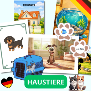 Zestaw Edukacyjny Haustiere (pdf) - język niemiecki - EduBazarek