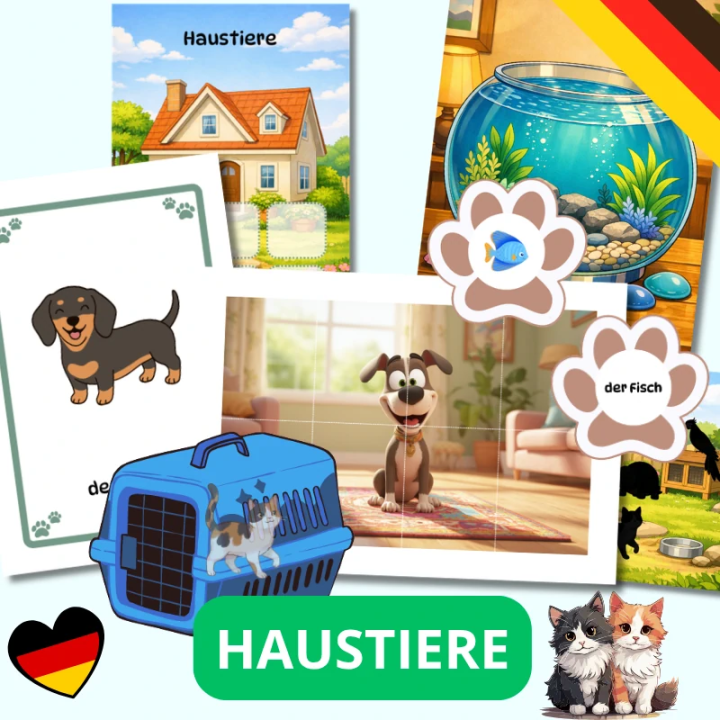 Zestaw Edukacyjny Haustiere (pdf) - język niemiecki - EduBazarek