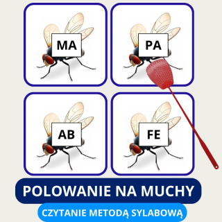 Polowanie na muchy - nauka czytania metodą sylabową - EduBazarek