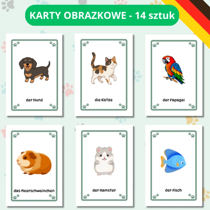 Zestaw Edukacyjny Haustiere (pdf) - język niemiecki - EduBazarek