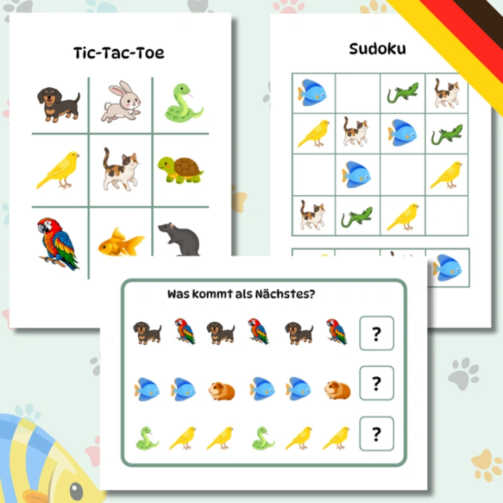Zestaw Edukacyjny Haustiere (pdf) - język niemiecki - EduBazarek