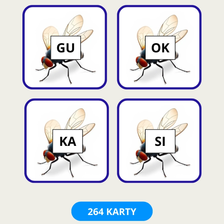 Polowanie na muchy - nauka czytania metodą sylabową - EduBazarek