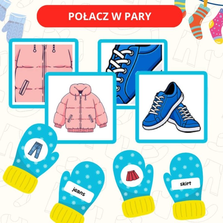 Zestaw edukacyjny Clothes (pdf) - język angielski - EduBazarek