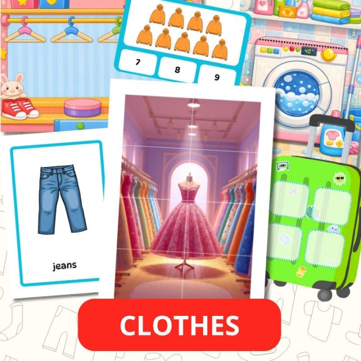 Zestaw edukacyjny Clothes (pdf) - język angielski - EduBazarek