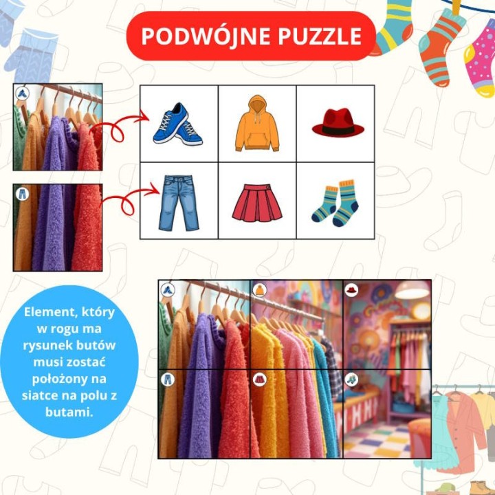 Zestaw edukacyjny Clothes (pdf) - język angielski - EduBazarek