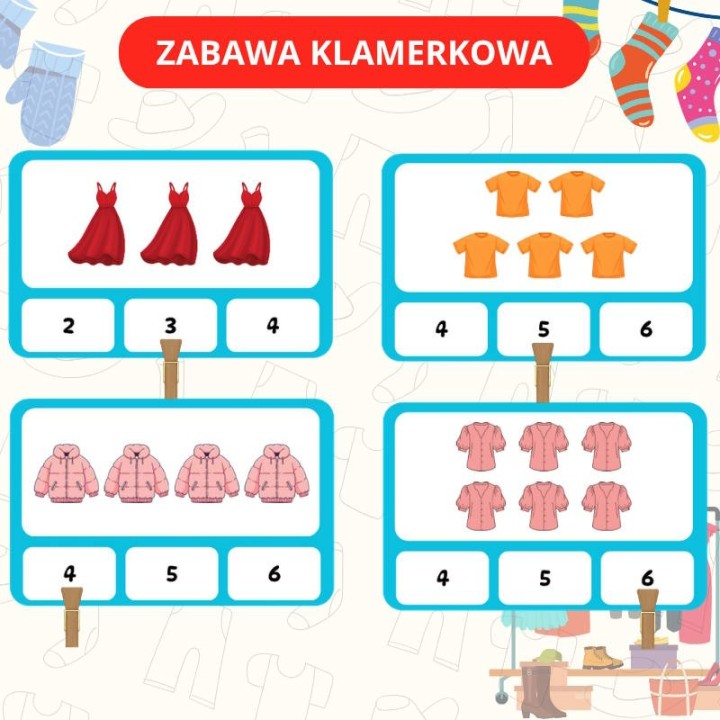 Zestaw edukacyjny Clothes (pdf) - język angielski - EduBazarek