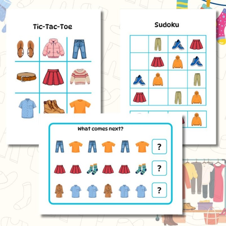 Zestaw edukacyjny Clothes (pdf) - język angielski - EduBazarek