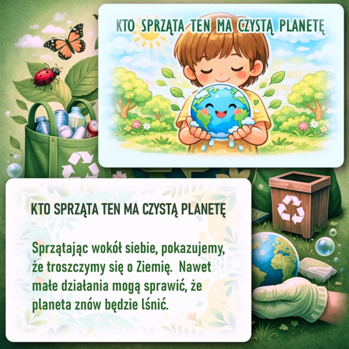 Gazetka szkolna „Dzień Sprzątania Świata” – edukacja ekologiczna dla szkół podstawowych i średnich
