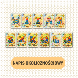 Witaj Szkoło – Napis Dekoracyjny PDF do Druku na Rozpoczęcie Roku Szkolnego