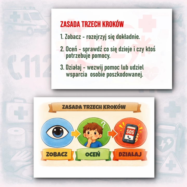 Pierwsza Pomoc – Edukacyjna Gazetka dla Dzieci | 25 Kart z Instrukcjami i Ilustracjami