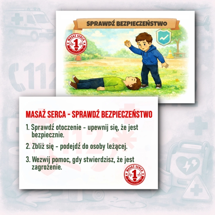 Pierwsza Pomoc – Edukacyjna Gazetka dla Dzieci | 25 Kart z Instrukcjami i Ilustracjami