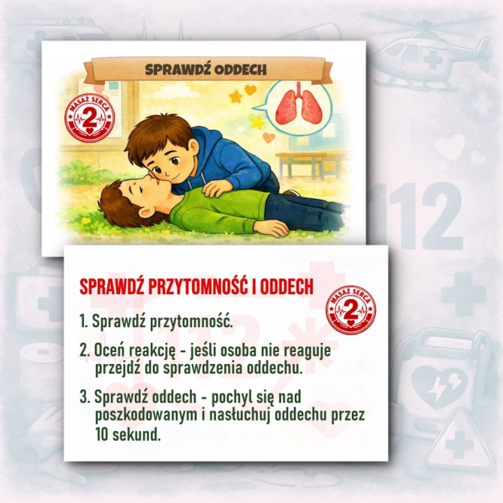 Pierwsza Pomoc – Edukacyjna Gazetka dla Dzieci | 25 Kart z Instrukcjami i Ilustracjami