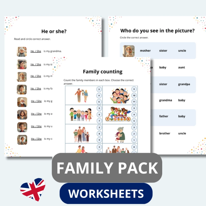 Family Worksheets - język angielski - EduBazarek