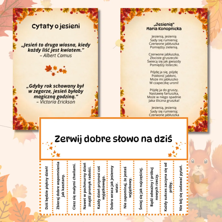 Gazetka szkolna Jesień (pdf) - gazetka ścienna - EduBazarek